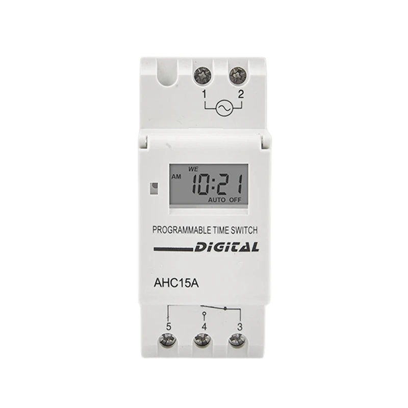 DT16 AHC15A Time Switch 220V 50Hz 16A Electronic Timer Controller 16 On/Off Settings Daily Weekly Programmable