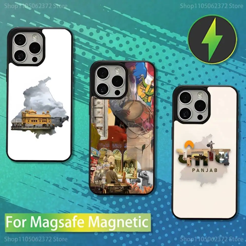 

Map Art Punjab Phone Case For iPhone 16,15,14,13,12,11,Pro,Max,Plus,Mini,Magsafe,Magnetic Wireless Charging Case