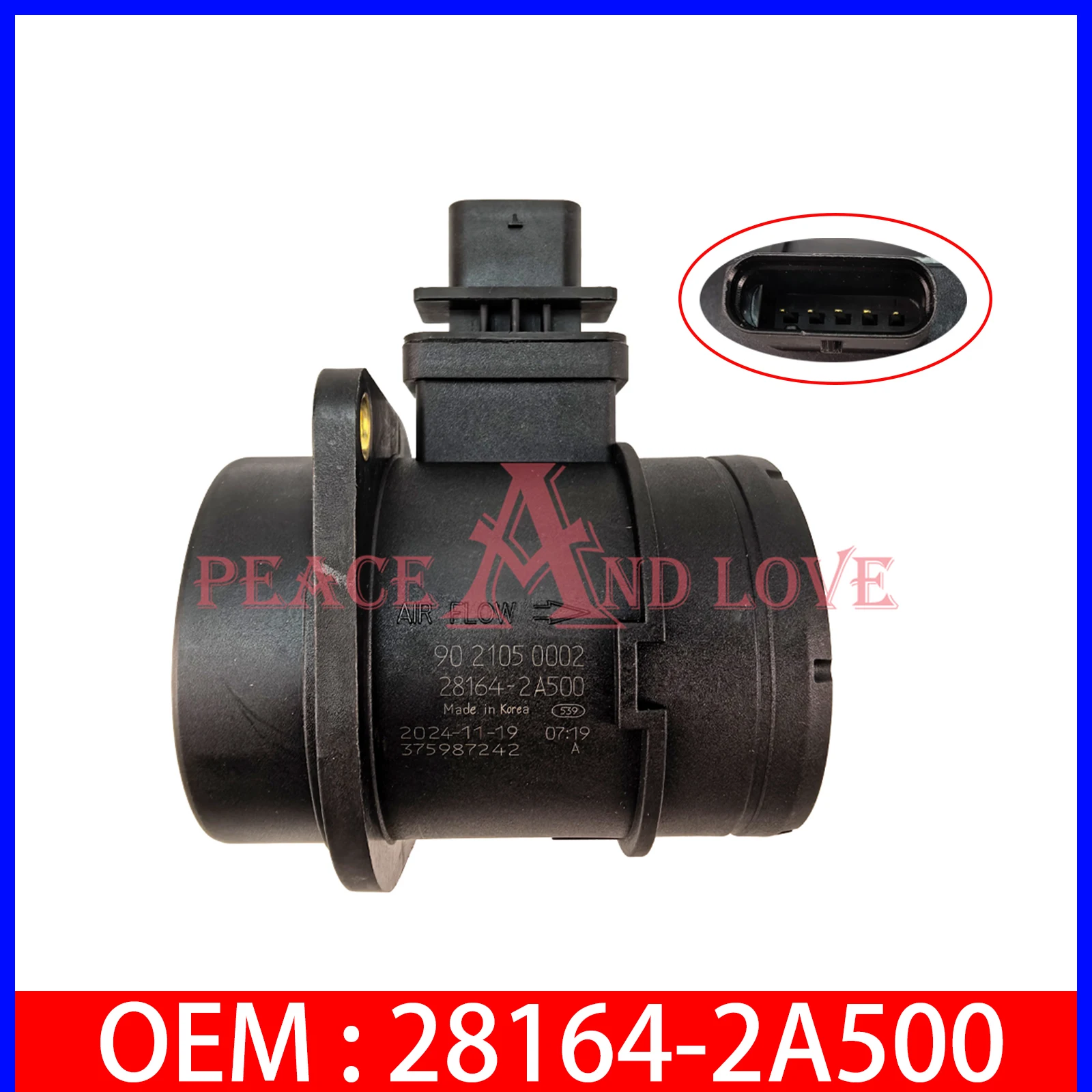 

28164-2A500 MAF MASS AIR FLOW SENSOR28164-2A401 For Hyundai ACCENT ELANTRA GETZ i20 i30 i40 KONA TUCSON KIA CARENS 0281002723