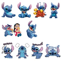 1Pcs Cartoon Miniso Disney Stitch Lilo Iron On Heat Transfer Stickers Clothes Pinted Thermal Appliques Washable T-Shirt Decal