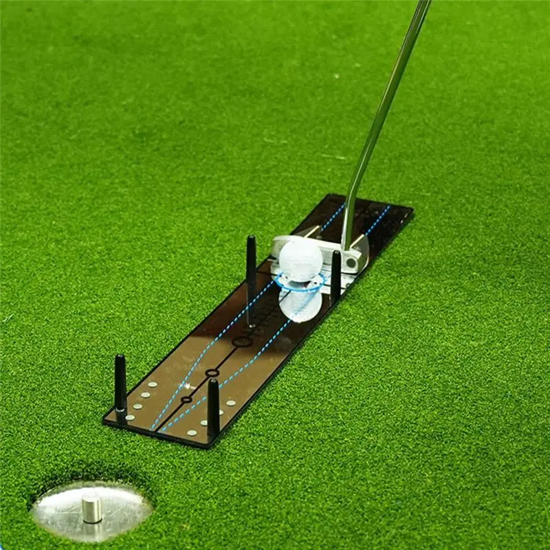 (AD12) Golf Swing Straight Practice Golf Putting Mirror Alignment Training Aid Swing Trainer Golf Accessories