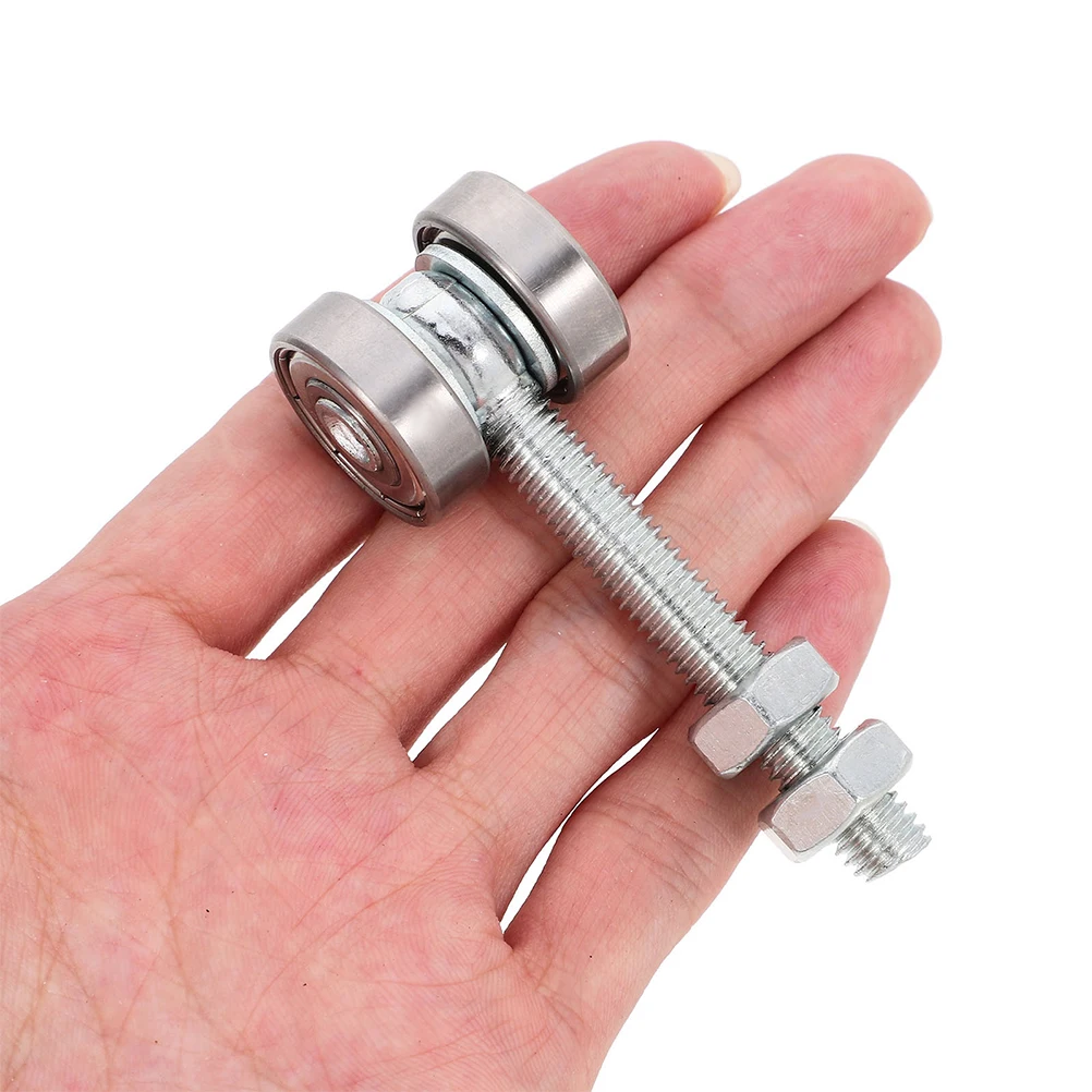 

2pcs Rollers Heavy Duty Gate Wheel Double Bearing Steel Replacement For Barn Door Pulley Garage Trolley Assembly Sliding Track