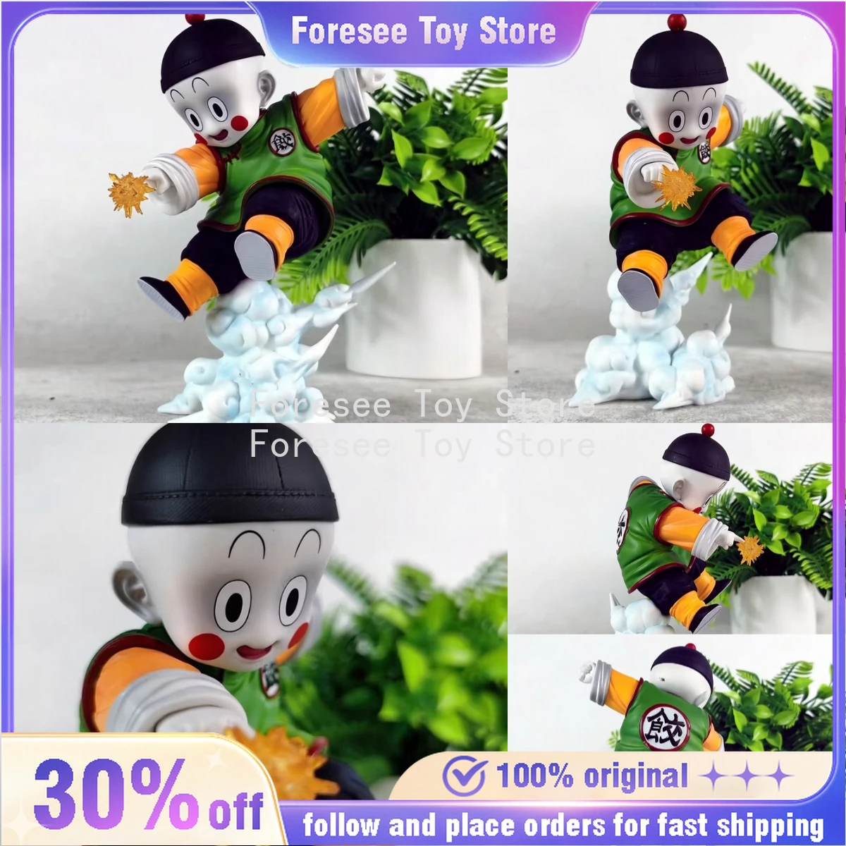 

Dragon Ball Anime Statue Krillin Figure Trendy Otaku Merchandise Car Dashboard Figurine Collectible Model Computer Desk Decor