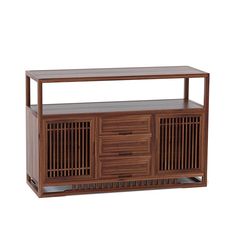 

Новый чайный шкаф в китайском стиле из массива дерева, приставной шкаф для столовой, чайный шкаф из орехового дерева, шкаф для хранения в гостиной