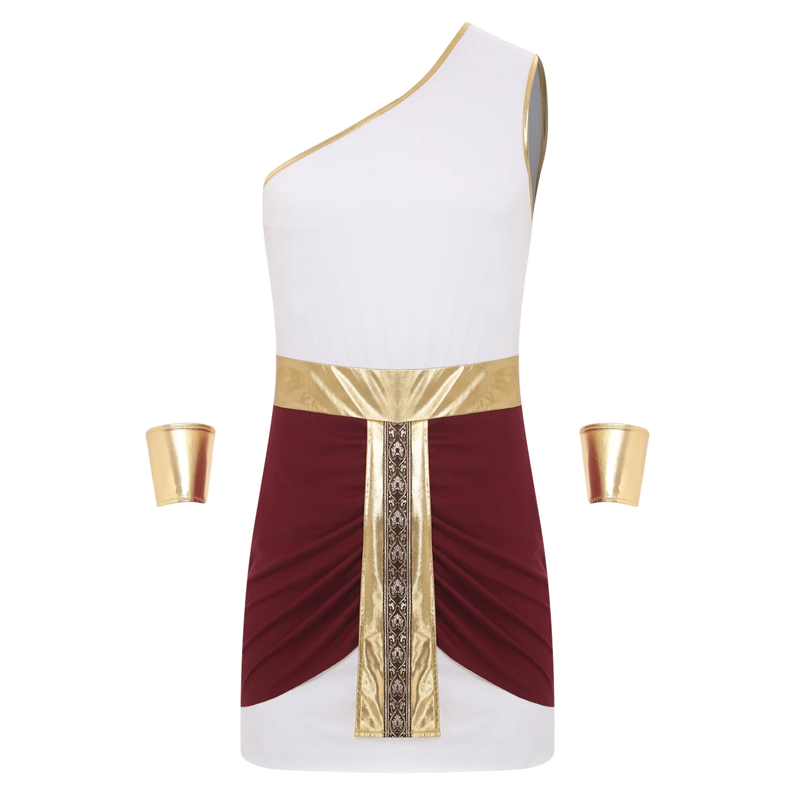 

Men's Carnival Egyptian Gladiator Pharaoh Warrior Toga Dress Robe Themed Parties Halloween Cosplay Soldier Combatant Uniforms