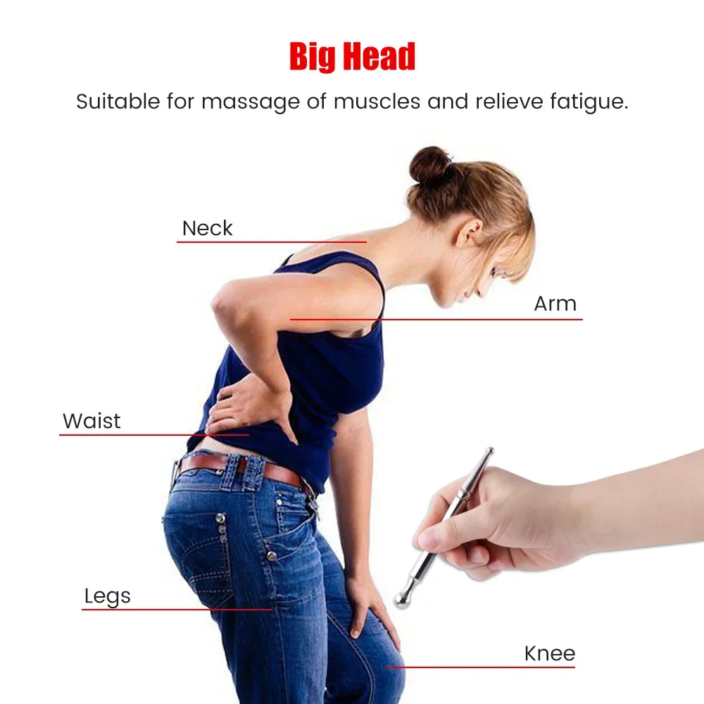 

Stainless Steel Facel Eye Massage Stick Magnetic Therapy Massager Trigger Point Massage Pen Needle Facial Reflexology Tools