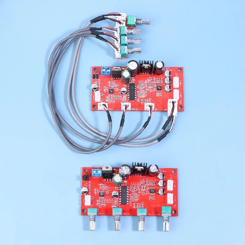 التيار المتناوب 6 فولت-15 فولت أو تيار مستمر 7 فولت-24 فولت 7-24 PT2399 ريفيرب كاريوكي مجلس ميكروفون رقمي لوحة تركيبية عدة مع مكبر للصوت الصوت OP AMP مجلس #3