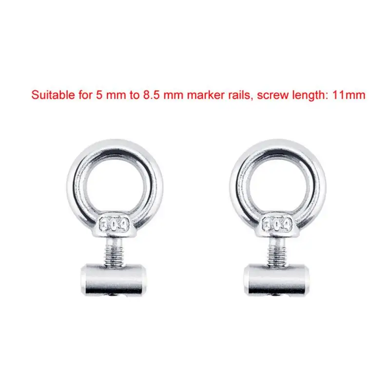 Mini Eye Hooks 2pcs Male Thread Machinery Shoulder Lifting Rings Lightweight Marine Grade Shoulder Eyebolts Eye Hook For