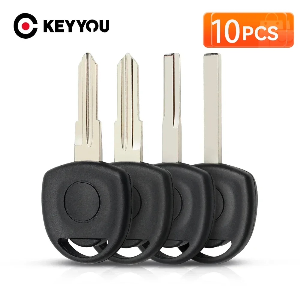 KEYYOU 10PCS Para Opel Agila Combo Van Corsa Meriva Tigra Chevrolet Cruze HU46 HU43 HU100 YM28 Carcasa de llave con chip transpondedor sin cortar