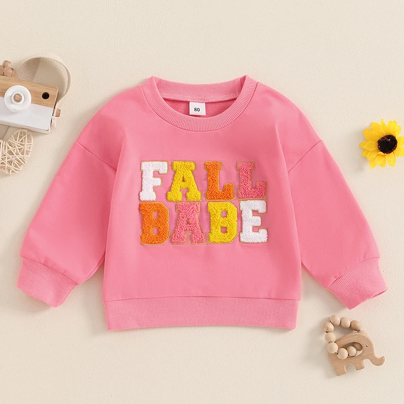 2024-05-30 Lioraitiin Toddler Baby Boys Girls Hoodie Long Sleeve Sweatshirt Embroidery Letters Fall Clothes