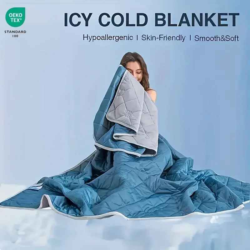 Cooling Blanket Ultra Cooling Comforter for Hot Sleepers Lightweight Blanket Breathable Cool Quilt Bedding for Bedroom Dorm