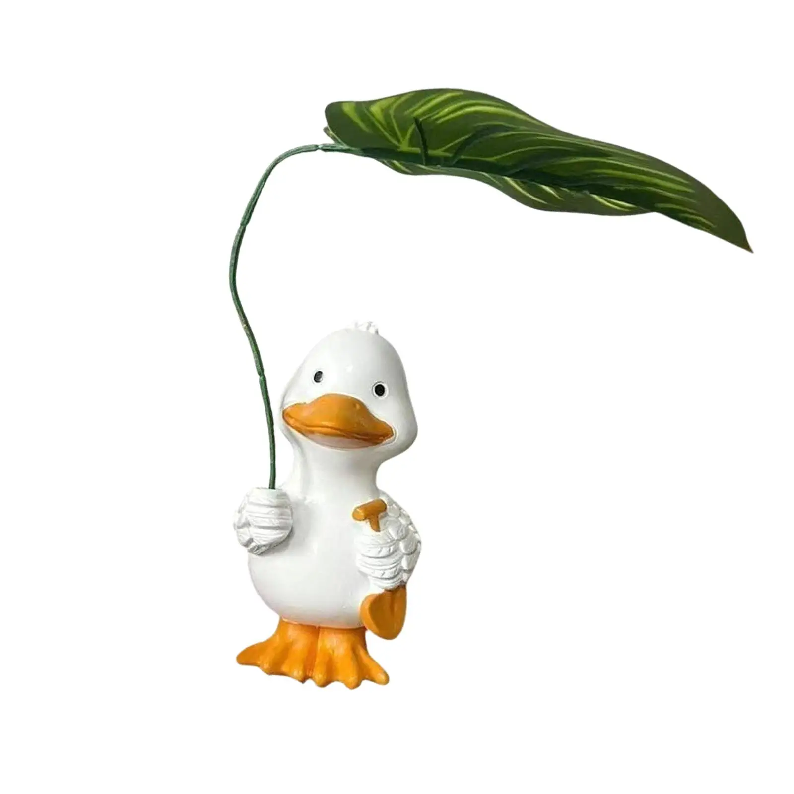 Duck Statue Tabletop Ornament Resin Cartoon Wedding Gift Duck Figurine Garden Statue for Home Bookshelf Patio Outside Decor