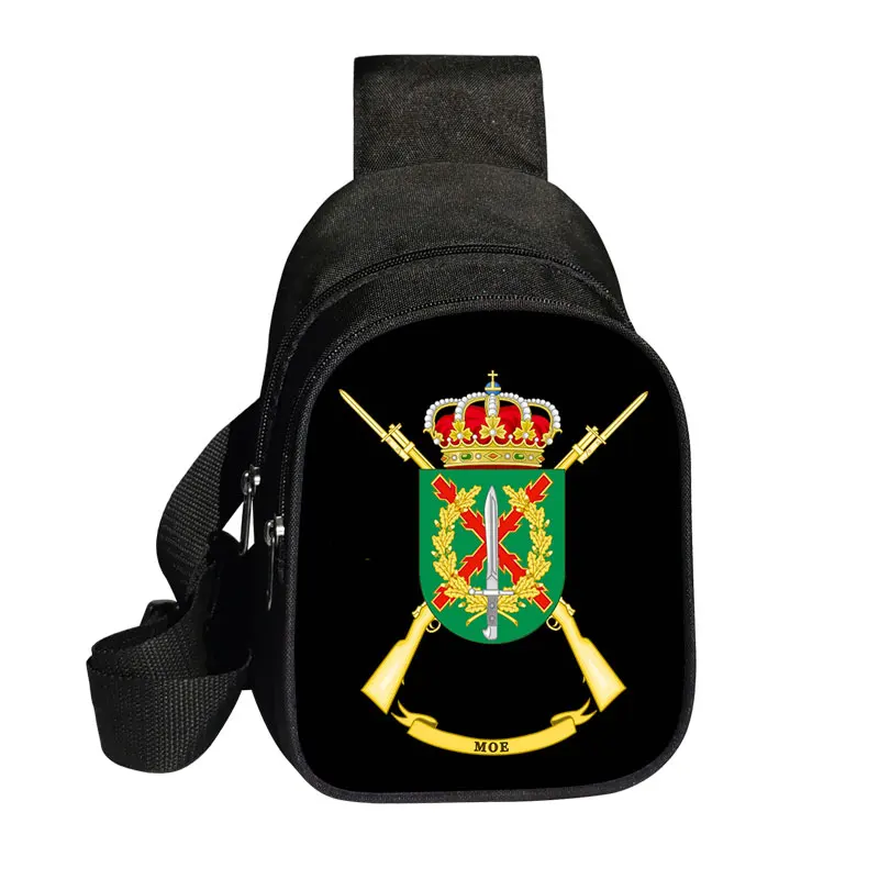 Spanish Legion Espanola Flag Print Chest Bag Navy Armada Crossbody Bags Women Handbag Outdoors Messenger Bags Phone Holder