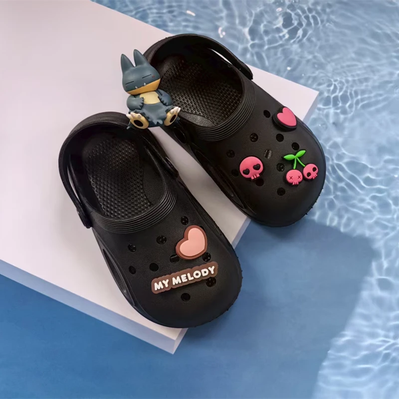 

MINISO Cherries Hearts Children Summer Vacation Beach and Pool Sandals Gift Slippers Girls/Boys Slippers Non-Slip Soft Shoes