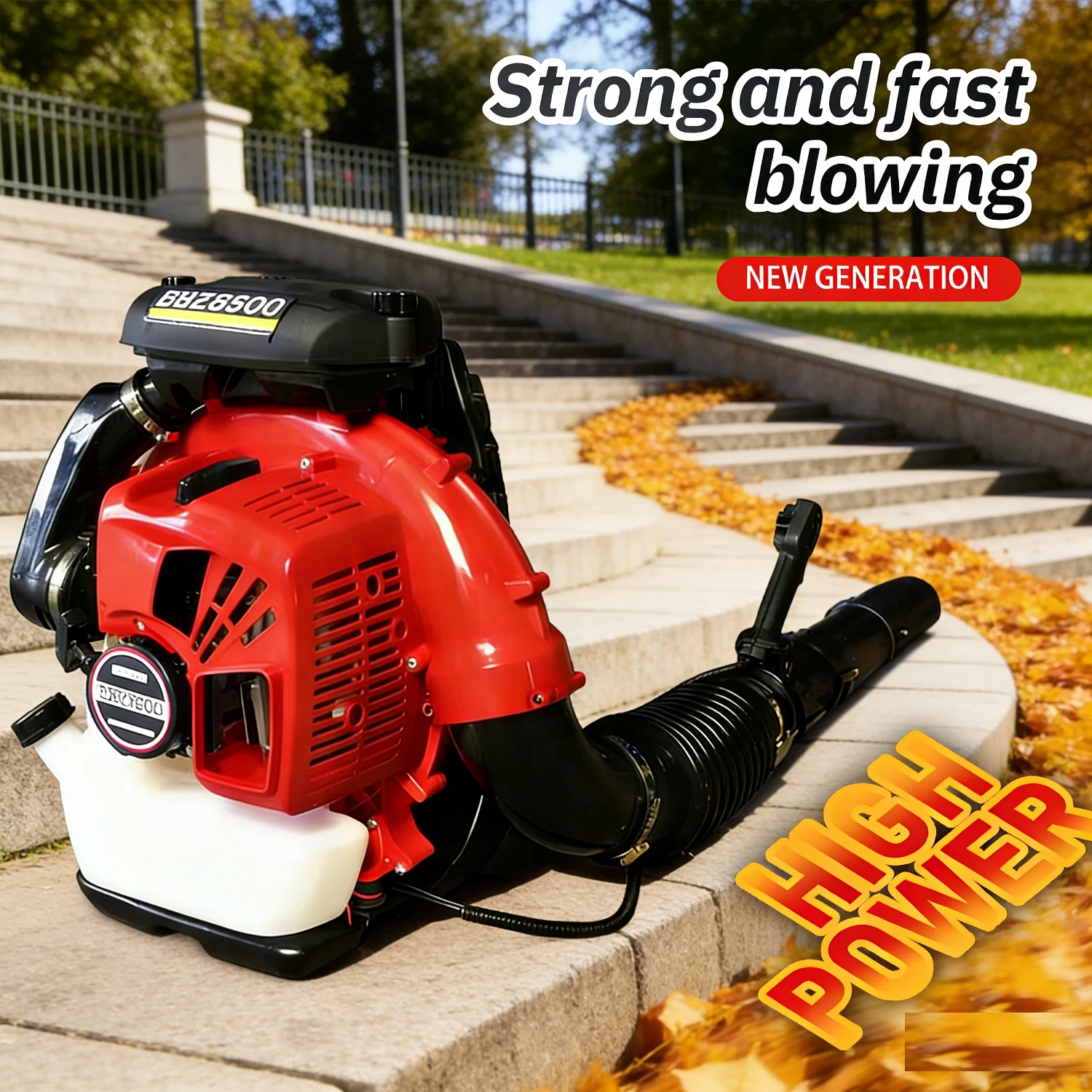 TUNGFULL 2-Stroke Gas Leaf Blower Backpack Portable High-Power Snow Blowing Machine for Leaf Blowing And Snow Removal