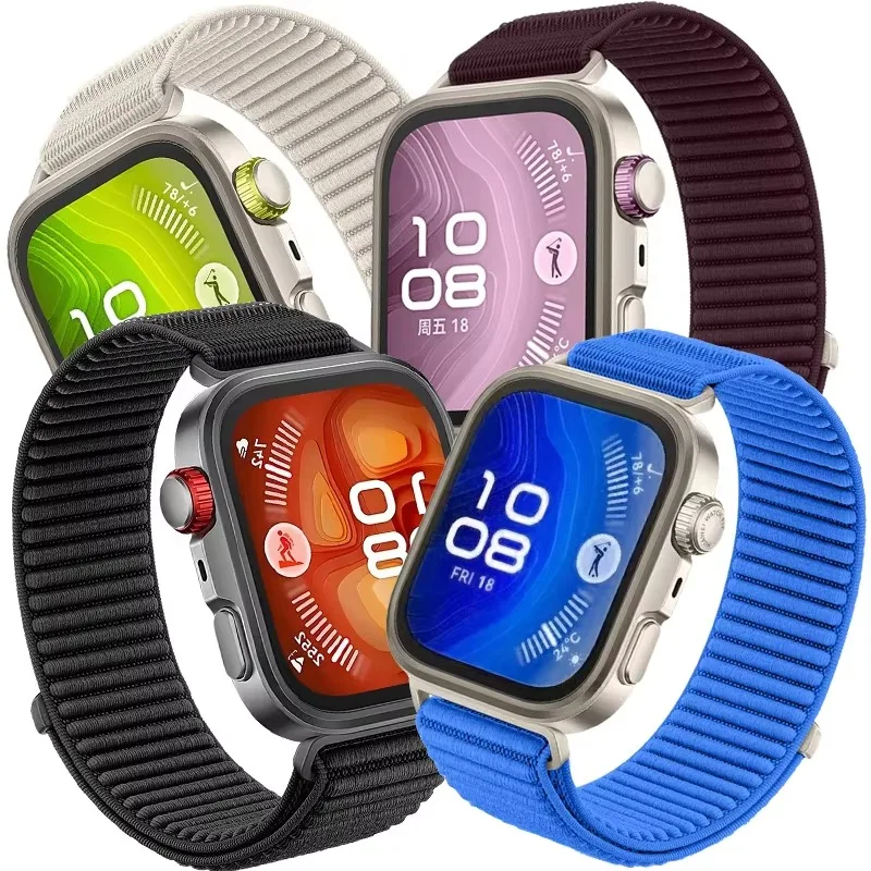 Nylon Braided Loop Strap For Huawei Watch Fit 4/4 Pro Sports Comfortable Breathable Wristband For Huawei Watch Fit 3 Accessories