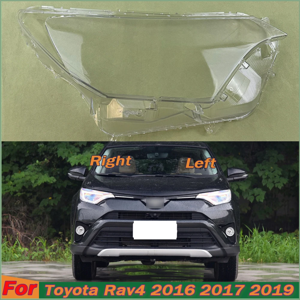 

Transparent Lamp Shade Headlight Shell Lens Plexiglass Auto Replacement Parts For Toyota Rav4 2016 2017 2019 Headlamp Cover