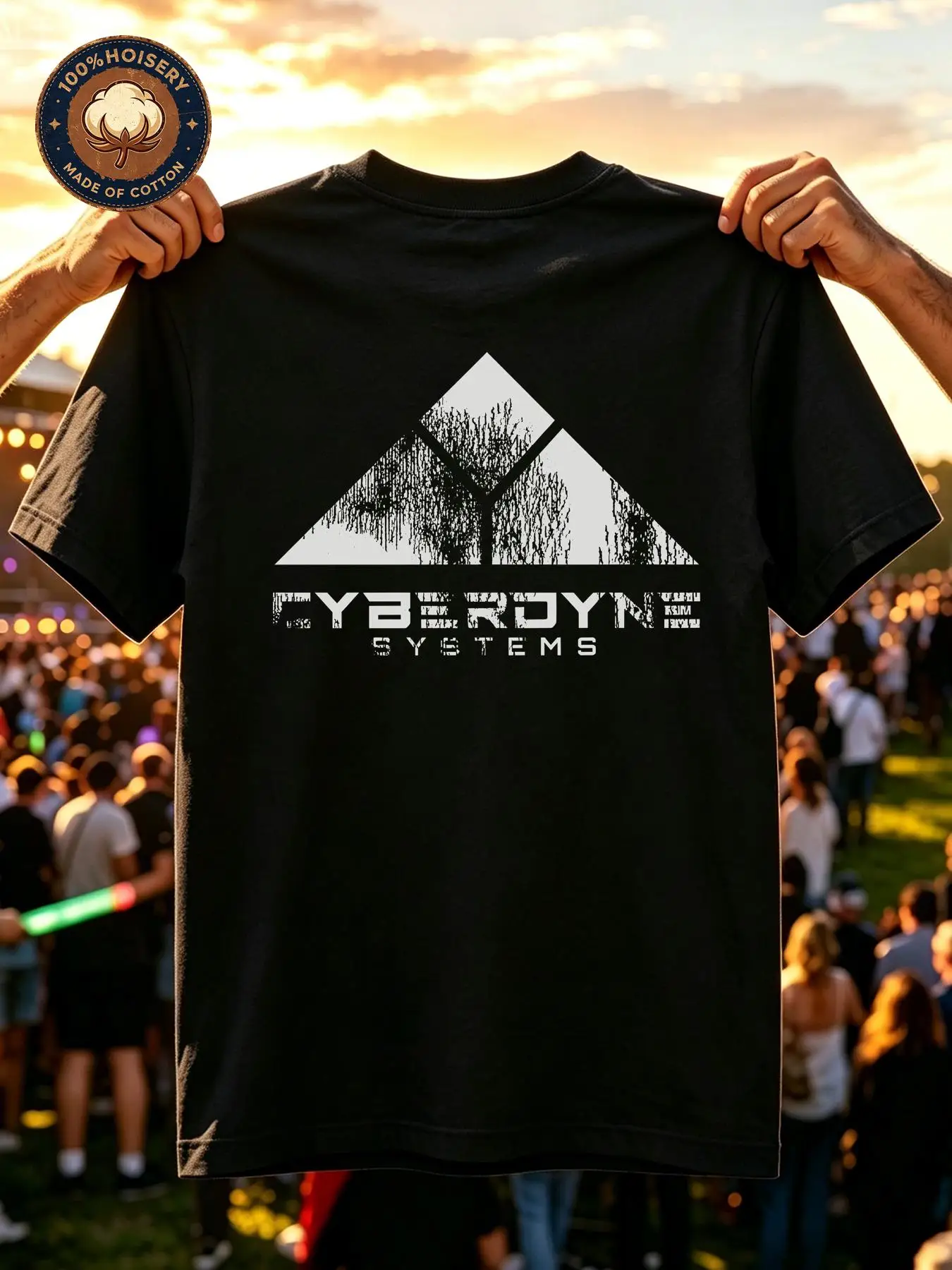 Men's T-shirt Unisex Cotton T Shirt Cyberdyne Systems Graphic Tee Casual Streetwear Short Sleeve Shirt Concert Printed Seasons