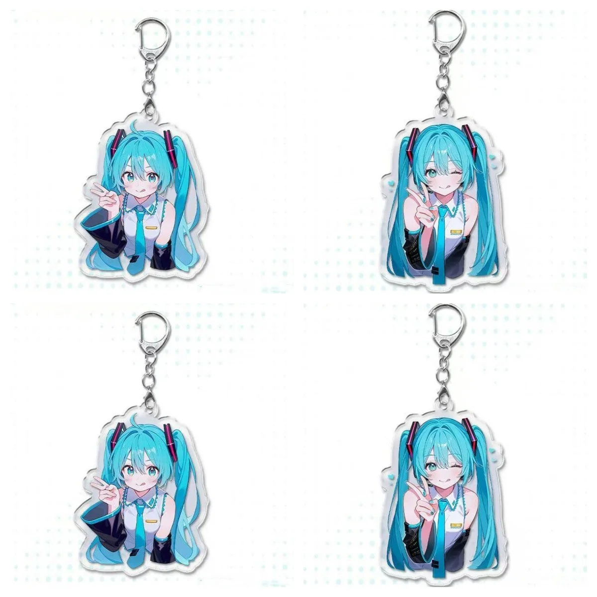 

Hatsune Miku cute keychain Acrylic schoolbag car doll cartoon toy cartoon key chain Christmas gift kawaii birthday gift Japanese