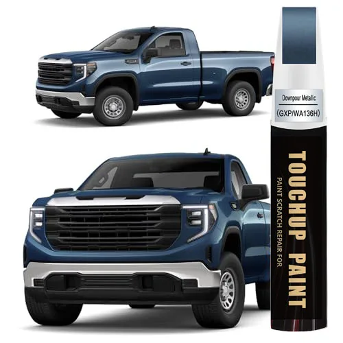 Downpour Metallic(GXP/WA136H) Touch Up Paint for GMC, Car Paint Pen Scratch Repair Two-In-One Touch Up Paint