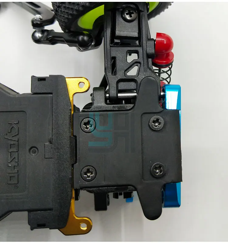 Kyosho Mini-Z Buggy Front Arm 0-Degree Remote Control Car Upgrade Kit, Red Metal Arm 1-Degree