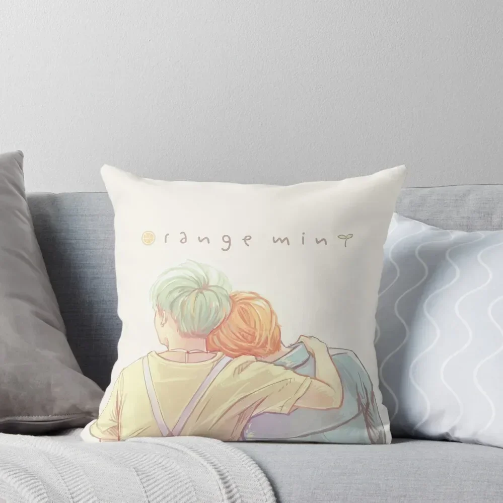 

Orange Mint Yoonmin Throw Pillow Marble Cushion Cover Decorative Pillow Covers For Sofa Christmas Pillowcase pillow