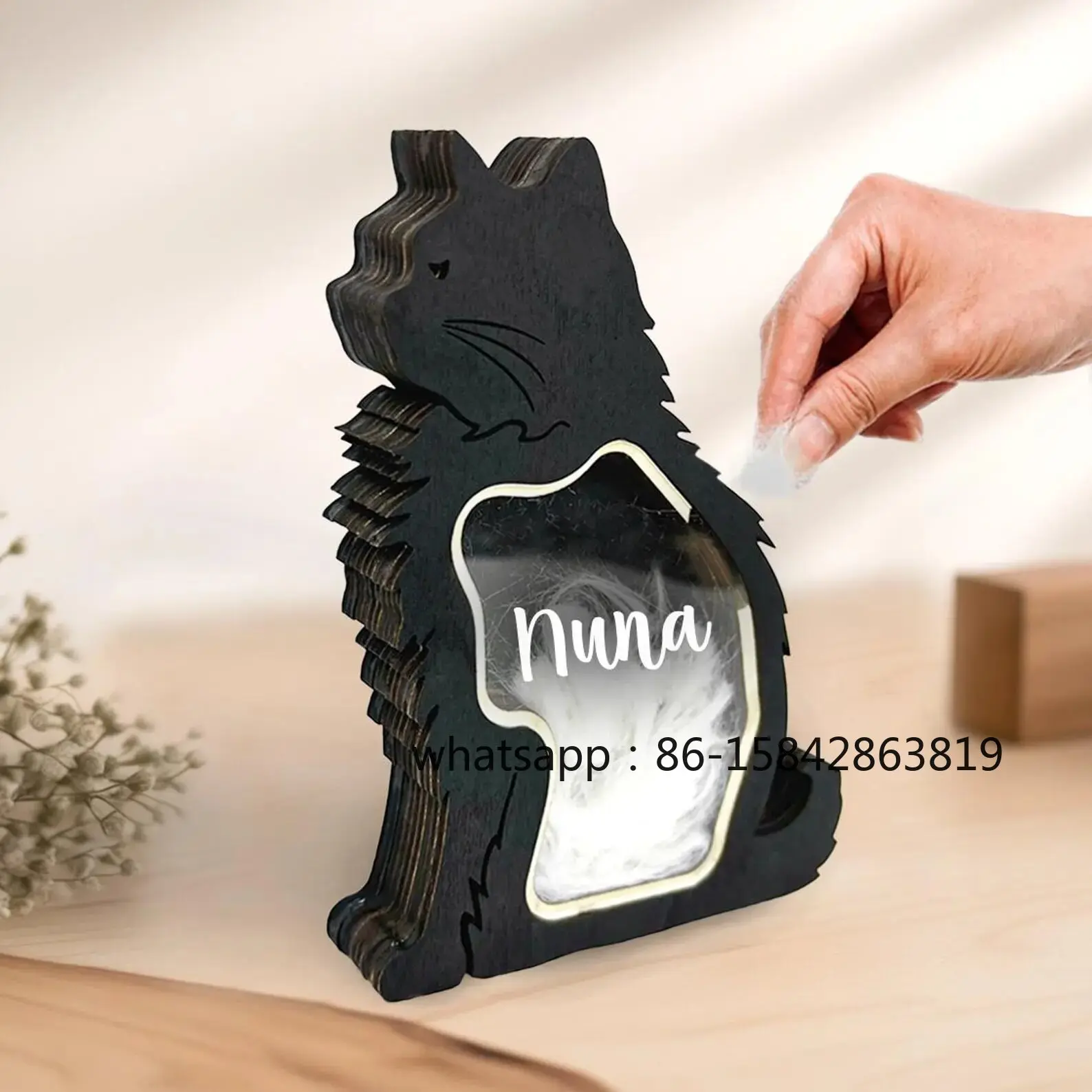 Wooden Pet Hair Storage Box, Commemorative Box Purchase Requires A Note Number.