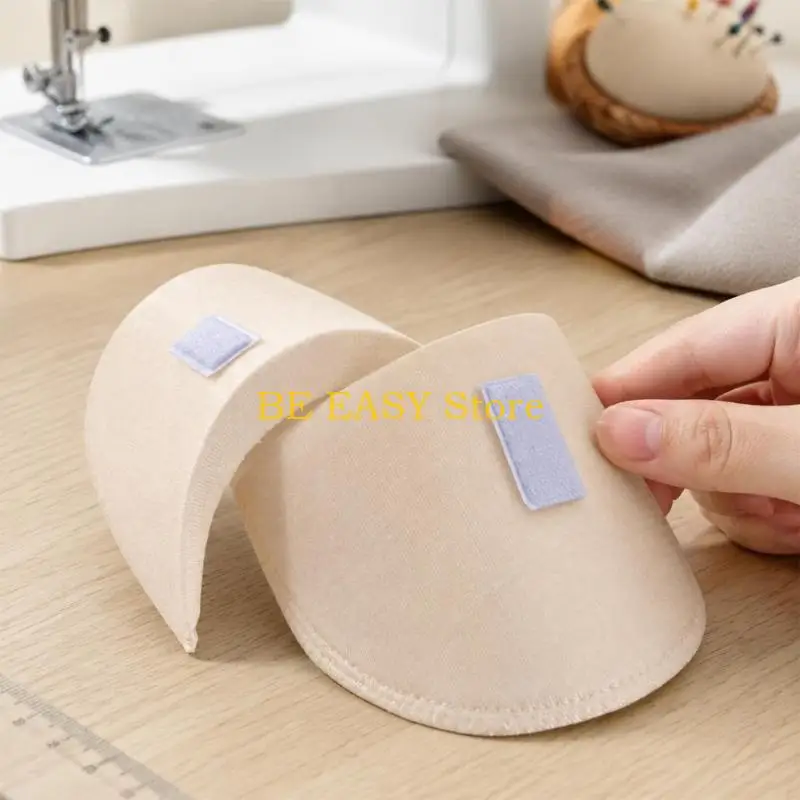 E28F Detachable Cushion Shoulder Inserts Pair for Shirt Shoulder Shape, Dressmaking Projects and Clothing Reshaping