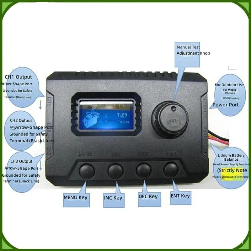 for Sirius Servo Tester Multifunctional Analog Digital Robot Motor ESC Programmable Test