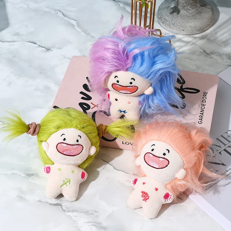 Creatieve Schattige Gebakken Hair12 Constellatie Pluche Pop Speelgoed Grappige Cartoon Sleutelhanger Rugzak Hanger Verjaardag Kerstfeest Cadeau