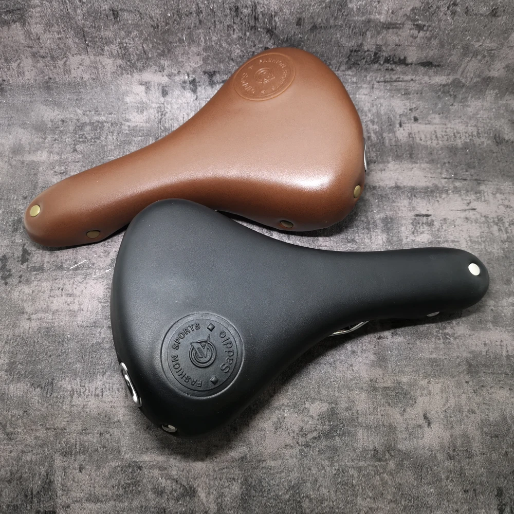 

Велосипедное седло для горного шоссейного велосипеда, винтажный ретро-велосипед, коричневая пружинная подушка из искусственной кожи, G09