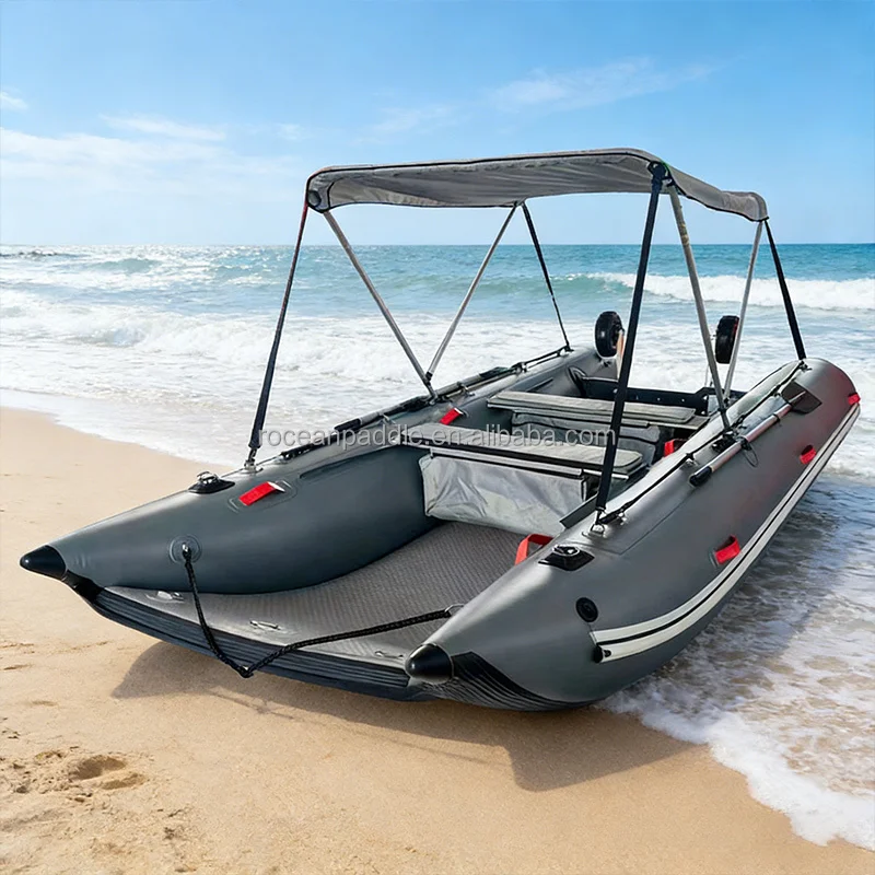 

High-Speed Catamaran Thunder Boat Cat Fishing Inflatable Pontoon Catamaran Boat 330 360 390 430 for Sale