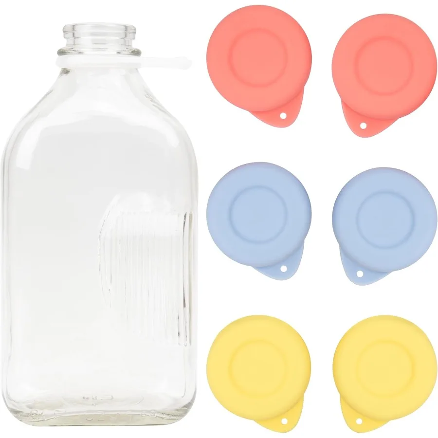 

6 Pack Silicone Glass Bottle Replacement Caps 48mm Diameter Bottle Lids Fit Stanpac and Libbey and Stock Your Home and The Dy S