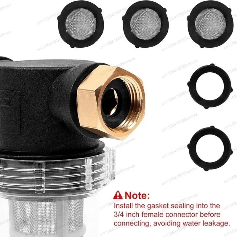 Cross-border high pressure cleaner Pre-filter 3/4 Garden water pipe Metal mesh filter, faucet filter