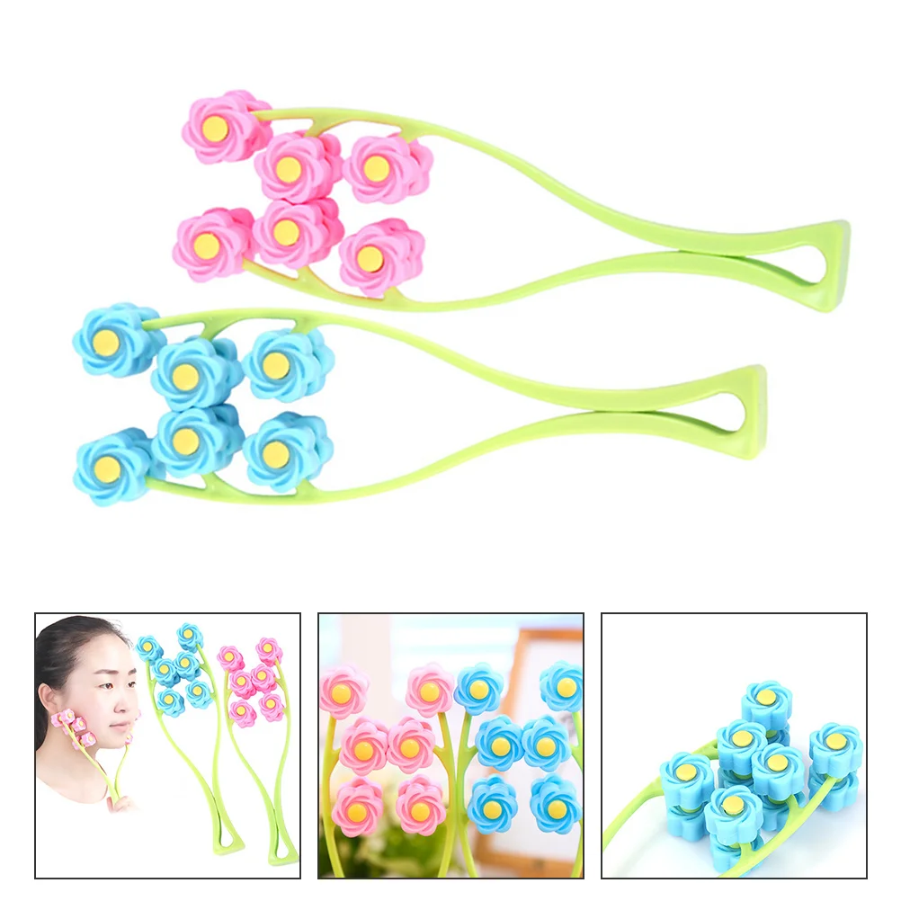 

2 Pcs Massage Roller Portable Facial Massager Face Massage Roller Chin Line Shaper Reusable Durable Home Outdoor Care Tool