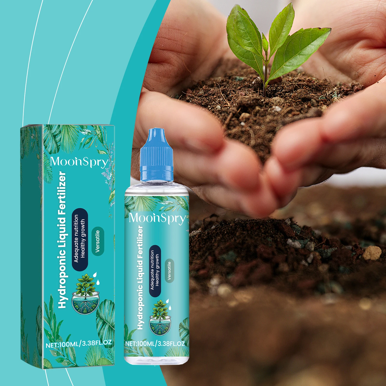 Concentrated Hydroponic Liquid Fertilizer, Lawn Green Leaf Growth Nutrient Solution, Plant Nutrition Supplement for Garden Grass & Hydro Plants