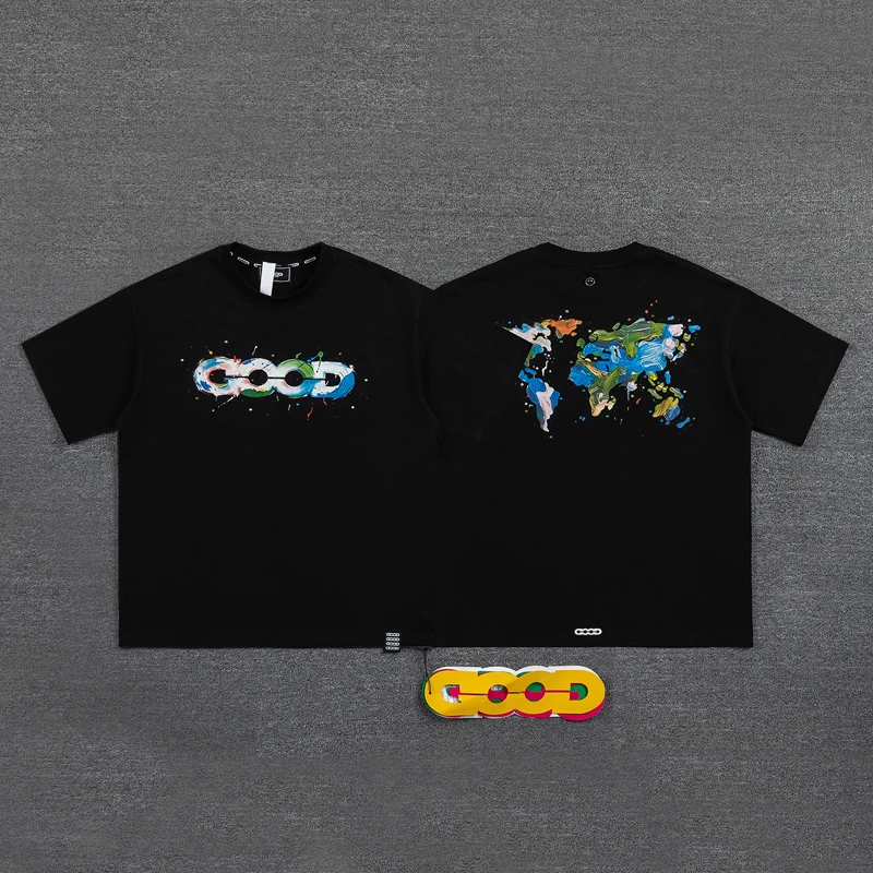 Футболка GOODBRAND в американском стиле, модная, в стиле хип-хоп, для мужчин и женщин, высококачественная, с коротким рукавом