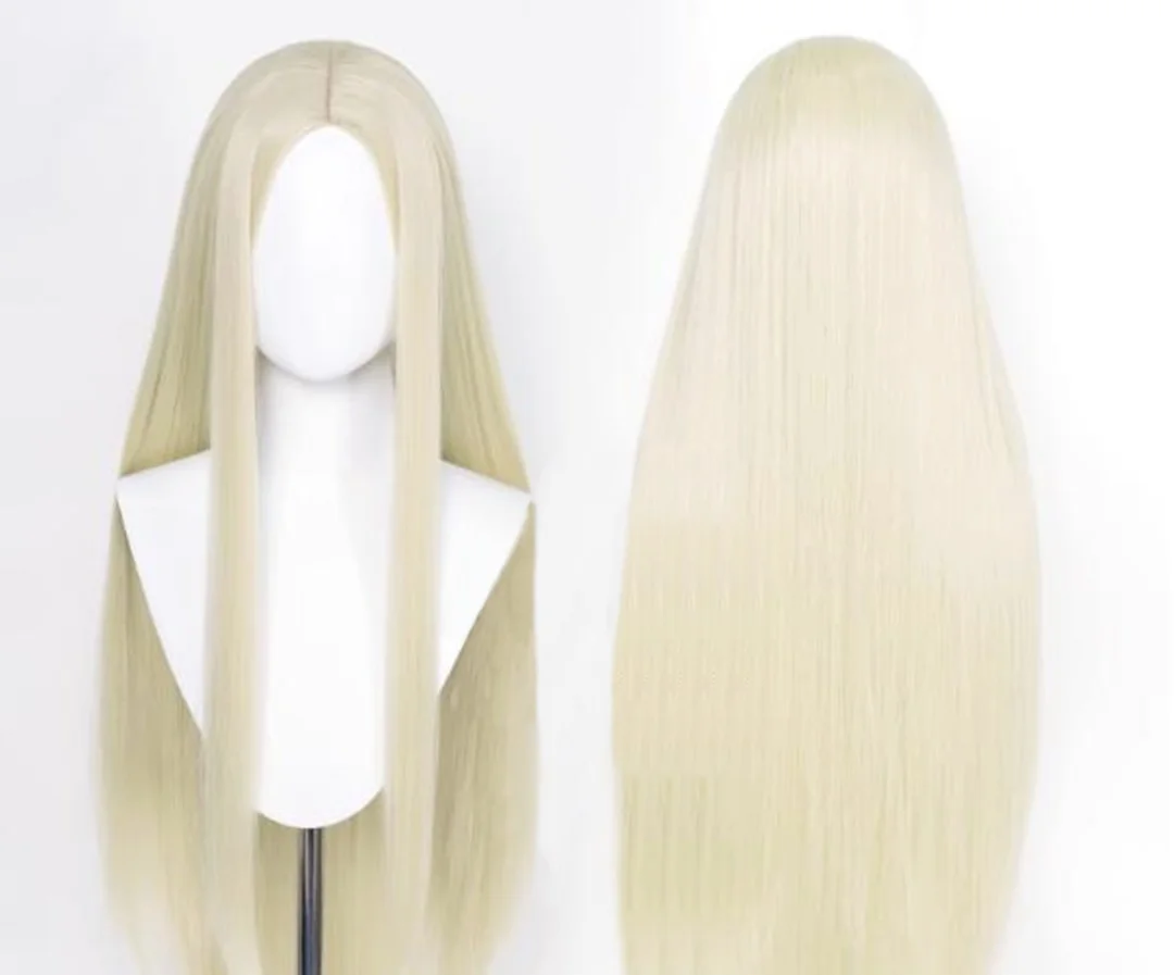 150cm Wig Extra-long Black and White Cosplay Center-parted Wig Anime 60 Inch Wig image 6