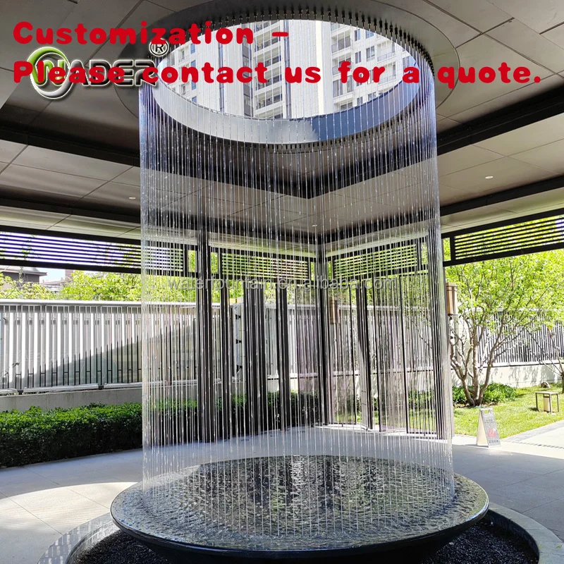 

На заказ. Современный металлический цифровой фонтан для занавесок от дождя в помещении и на открытом воздухе, домашний декор - настенные фонтаны и вода