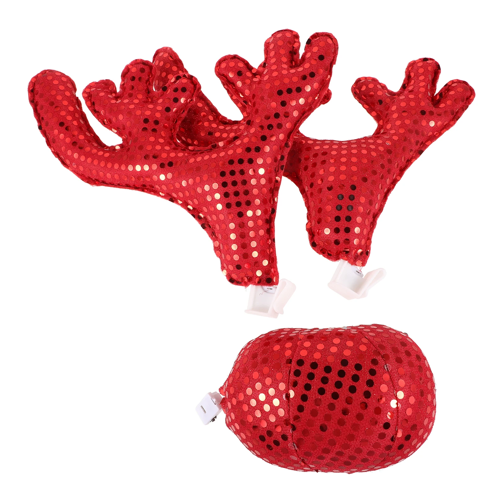 

1Set Car Reindeer Antlers Christmas Clip on Window Decoration Automotive Exterior Accessories Accessories