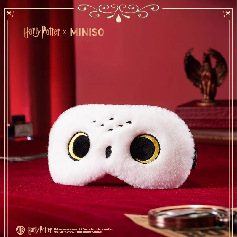 MINISO Harry James Potter Series Hedwig Plush Eye Mask Cartoon Owl Sleep Light-proof Eye Mask Children's Toy Birthday Gift