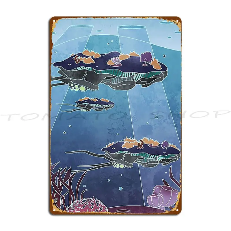 Subnautica Crashed Spaceship Poster Exploring The Lost River Ghost Leviathan Metal Signs