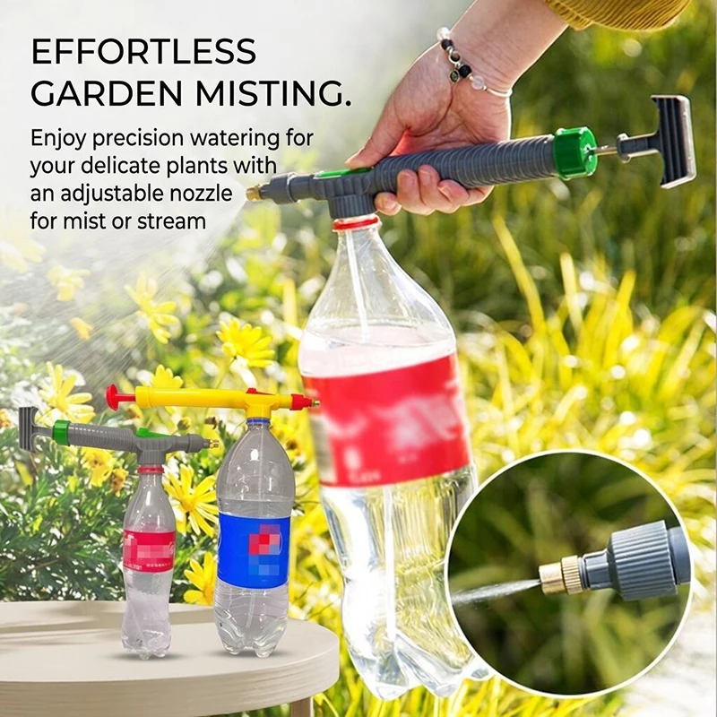 Portable Manual Pressure Sprayer with Multi-Function Pull Rod Reciprocating Beverage Spray Bottle for Home Garden