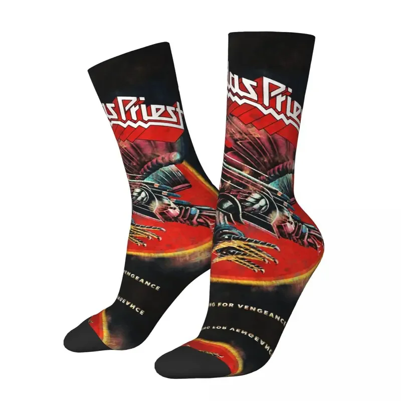 Judas Priest Accessories British Steel Firepower Men Women Happy Socks Outdoor Novelty Spring Summer Autumn Winter Stockings