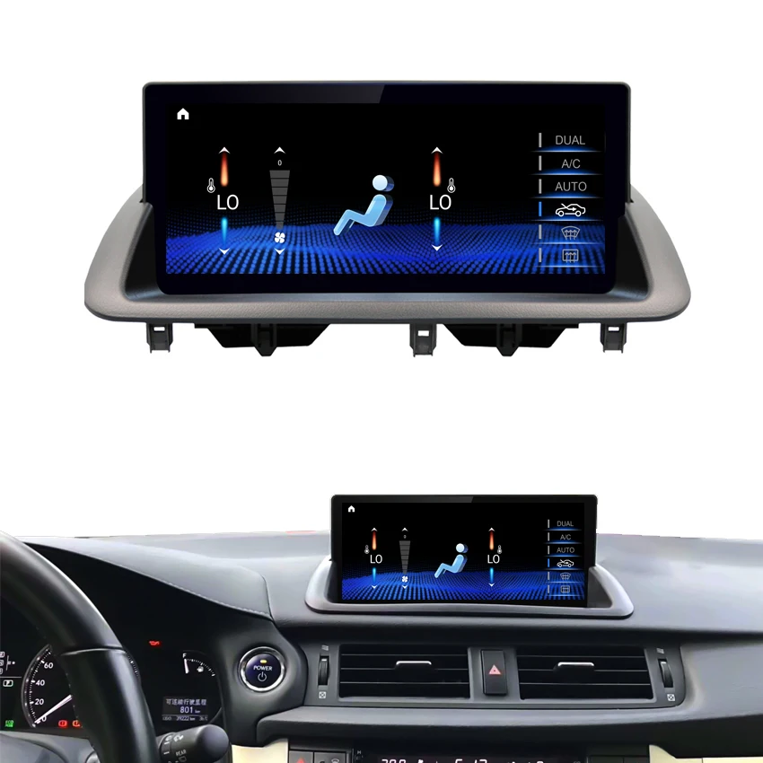 10.25 Inch 720p Upgrade Android 13 Carplay Navigation For Lexus CT200 CT200h Radio Stereo Screen 2014-2016