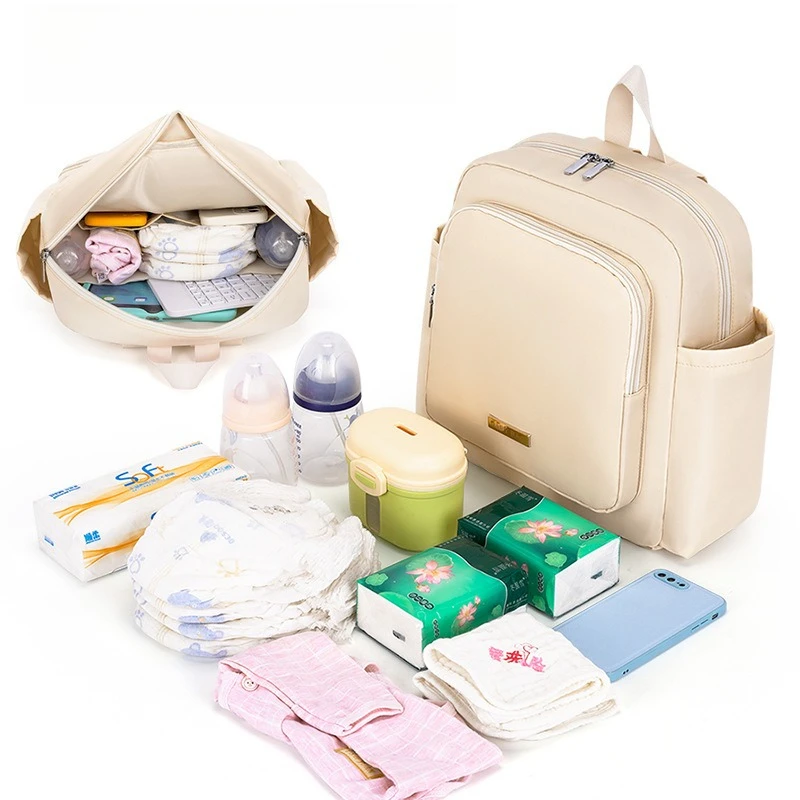 Large capacity backpack Multifunctional portable mommy bag Premium sense going out Lightweight mother and baby backpack