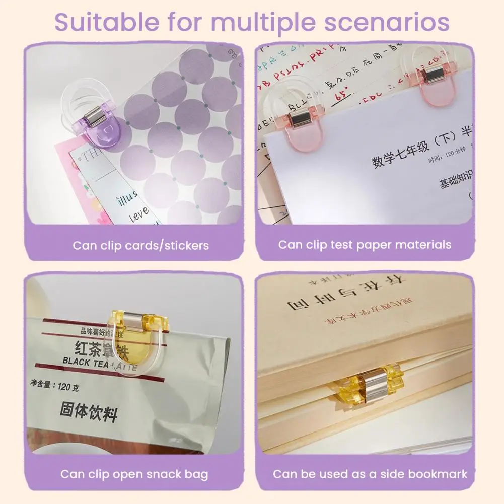 Morsetti per documenti sicuri Clip per file da ufficio trasparenti con forte forza di bloccaggio Set di 12 morsetti per documenti piccoli per l'organizzazione