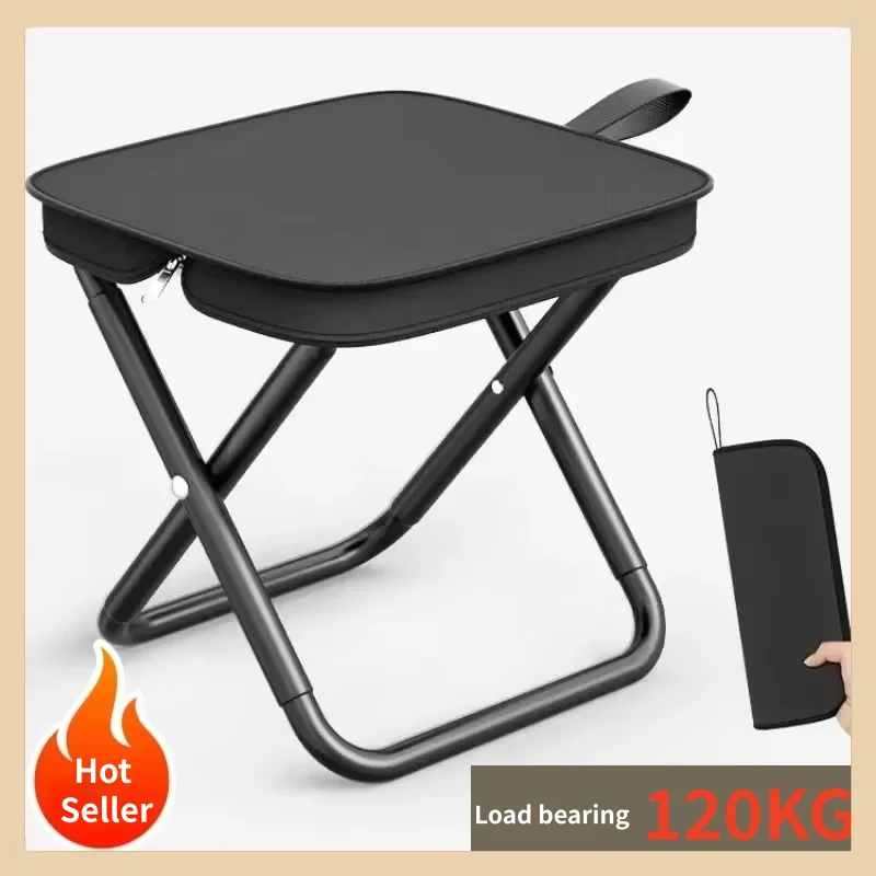 

Складной стул для пикника на открытом воздухе, портативное дорожное сиденье, легко хранить табурет для рыбалки на открытом воздухе, складной стул, легко носить с собой.