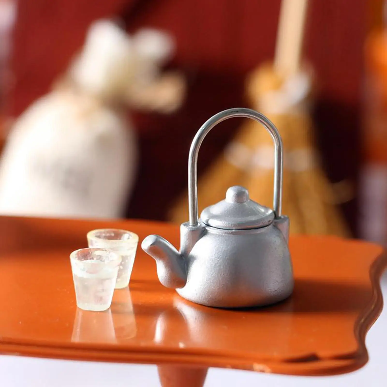 1:12 Scale Kitchen Dollhouse Kettle And Cups Kitchen Accessories for Boys