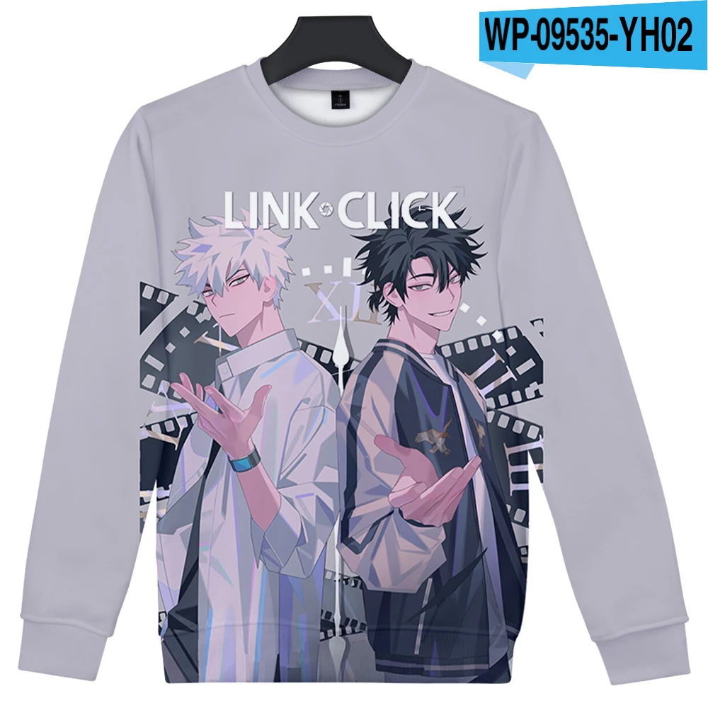 Link Click Anime 3D Printing T-Shirt Men Women Casual Long Sleeve T Shirts Sweatshirt Oversized Harajuku Tees Tops Kids Clothing